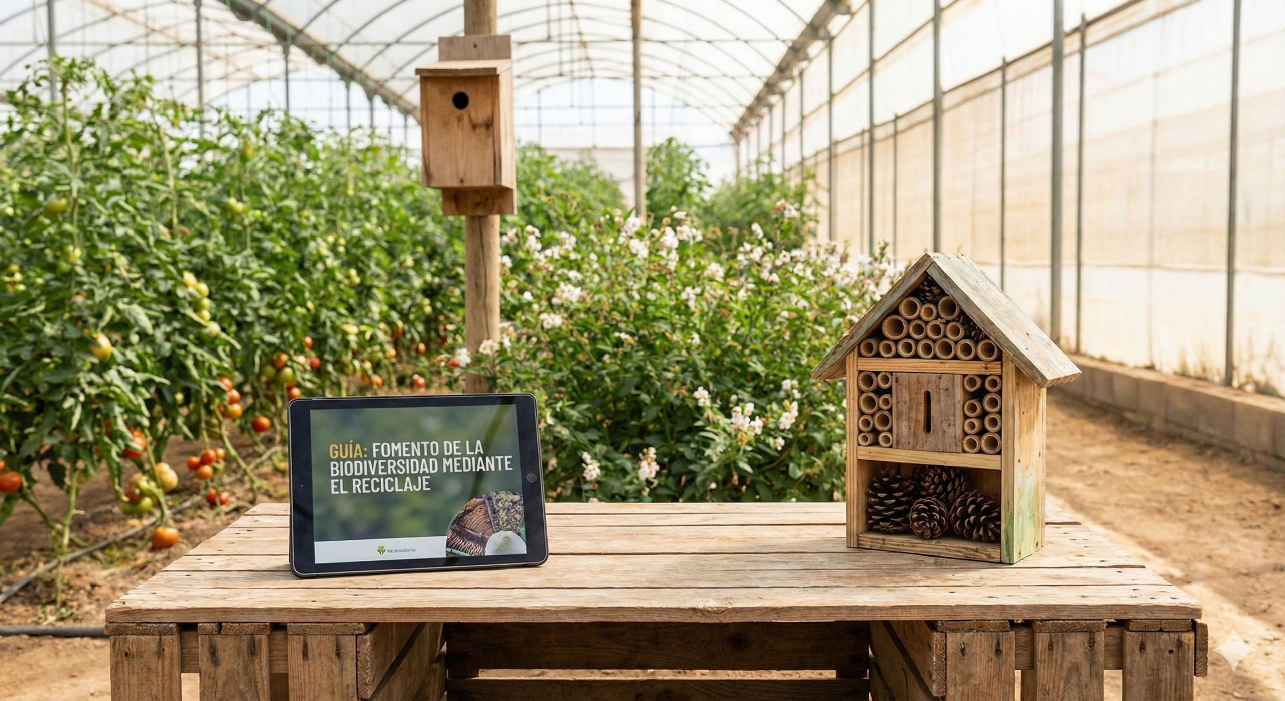 La Junta publica una guía para fomentar la biodiversidad y el control de plagas en invernaderos mediante el reciclaje