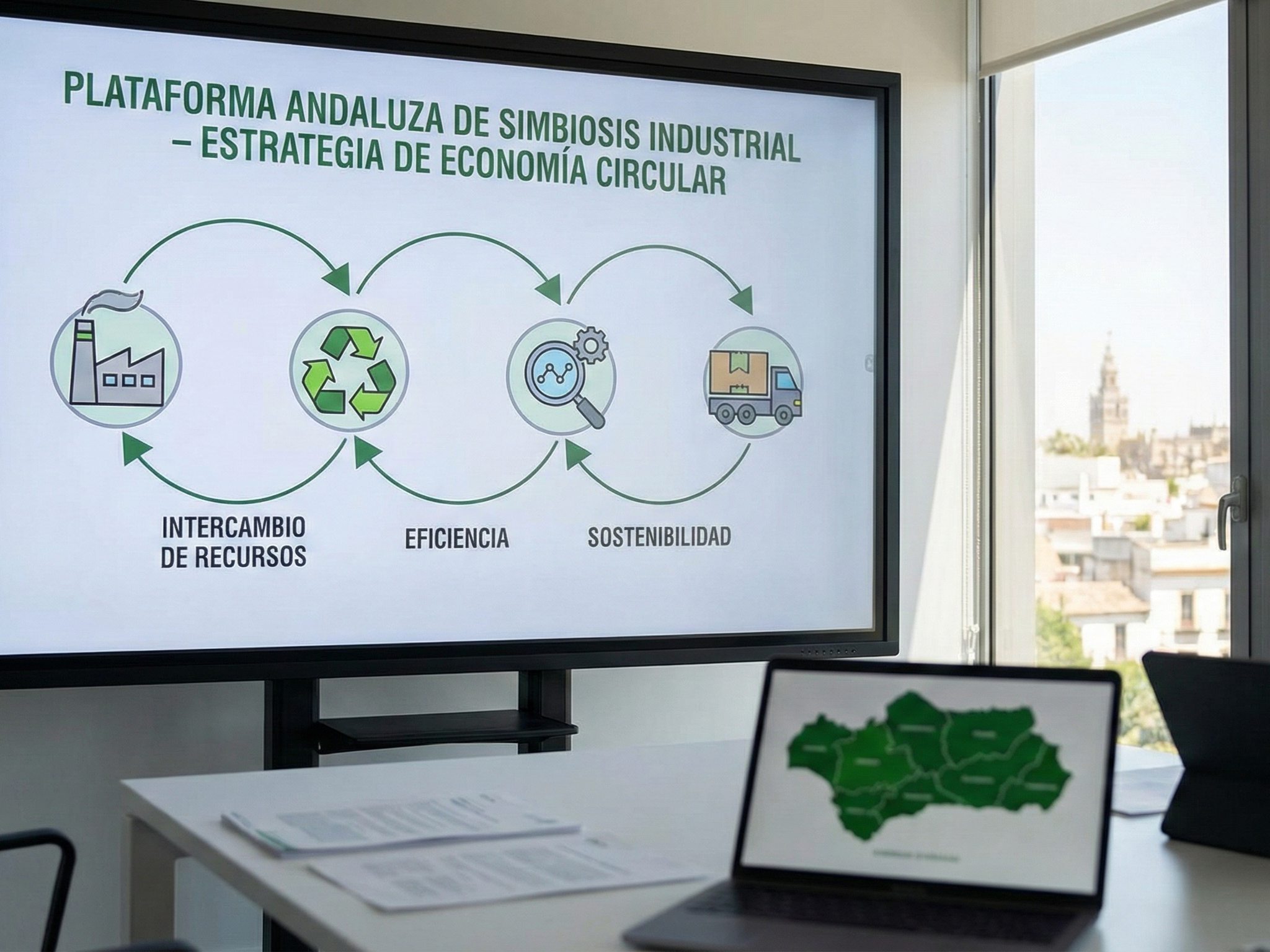La Junta de Andalucía refuerza su apuesta por la economía circular con una Estrategia pionera y una plataforma de simbiosis industrial